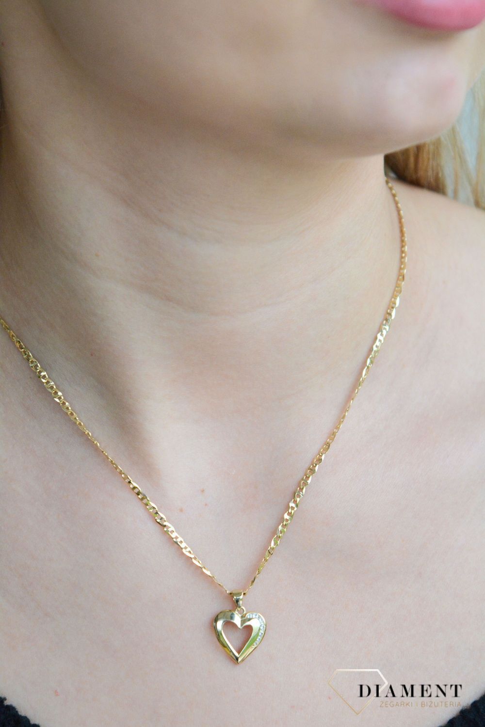 Złota zawieszka 375 Serce z cyrkonią ZA 4657 375.jpg